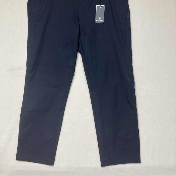 NWT IZOD American Chino Pants Mens 36x30 Straight Leg Flat Front Navy Cotton - Picture 12 of 13